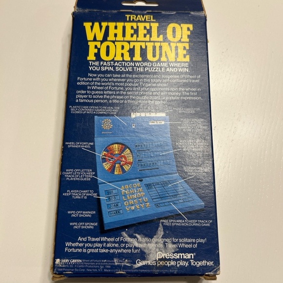 Vintage Wheel of Fortune Travel Game - Picture 2 of 4